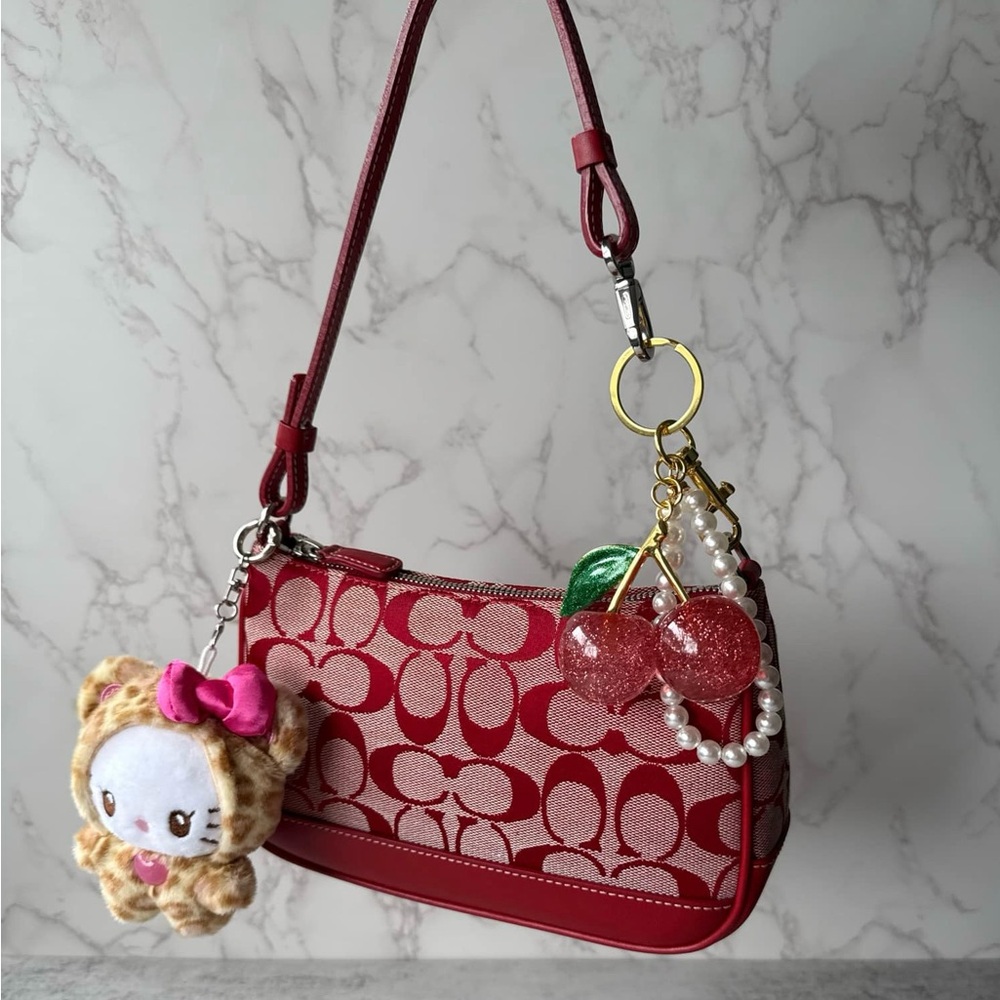 Red Cherry Coach Demi Shoulder Bag